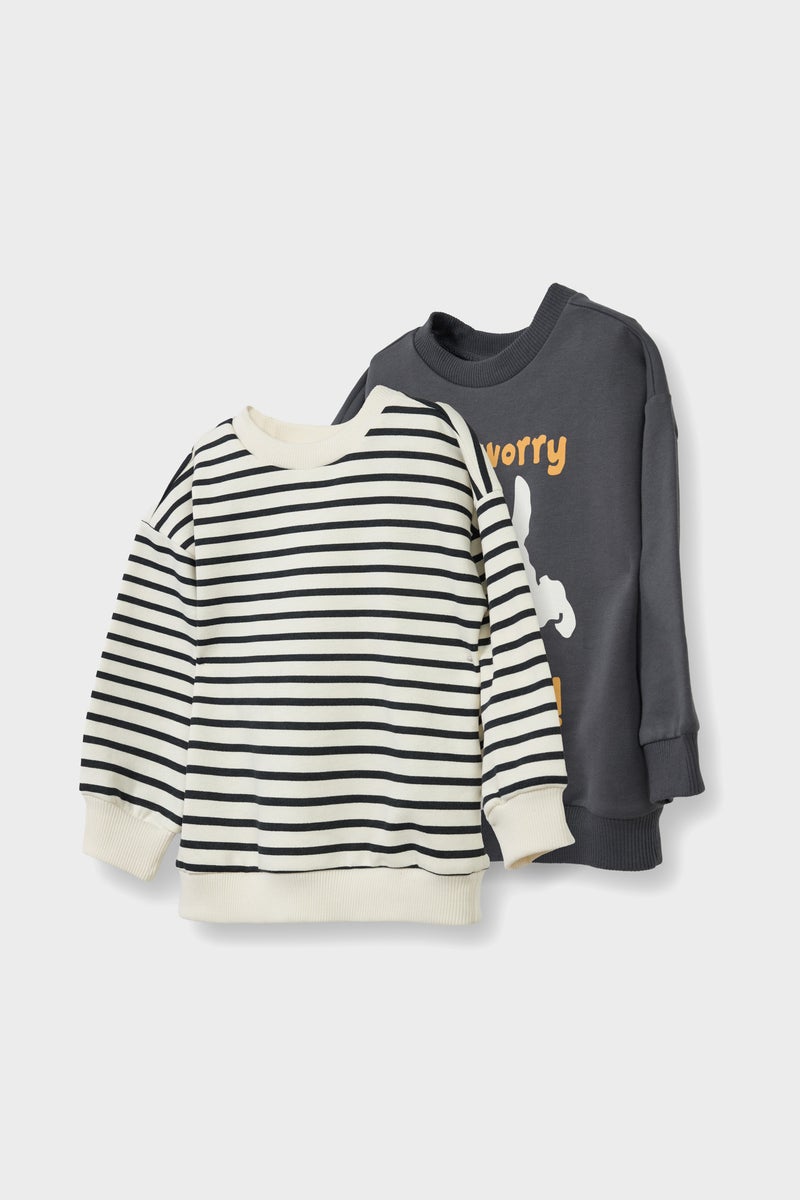 ديفاكتو قميص رياضي بأكمام طويلة ورقبة دراجة للأولاد الصغار - Image 4