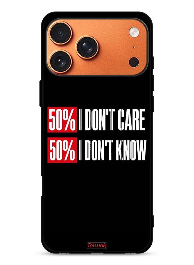 Tolwak Apple iPhone 17 Pro Max Protective Case Cover I Do Not Care - Image 1