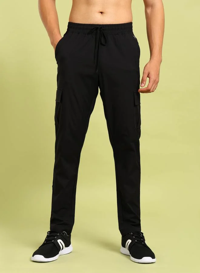 Technosport Relaxed Fit Sports Cargo Track Pants with TS Flexi by Styli