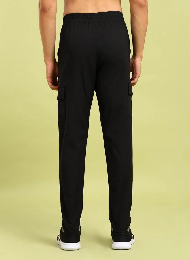 Technosport Relaxed Fit Sports Cargo Track Pants with TS Flexi by Styli