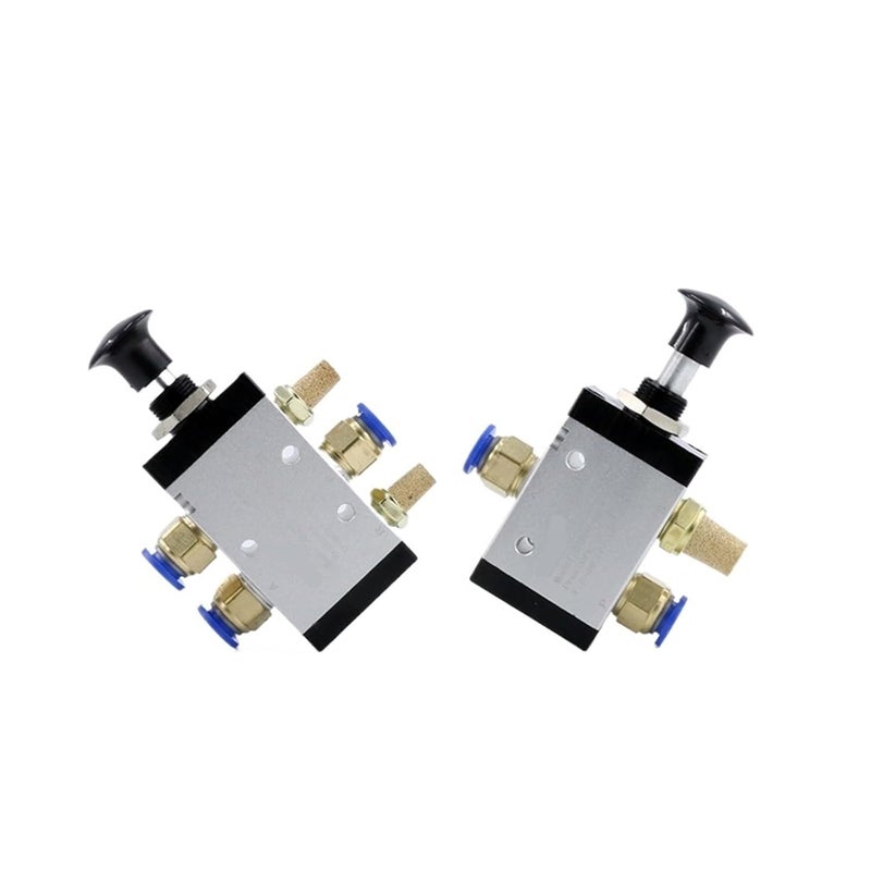 4R310 10 8mm صمام يدوي مشترك مفتاح ميكانيكي هوائي ذو وضعين وثلاثة اتجاهات - Image 5