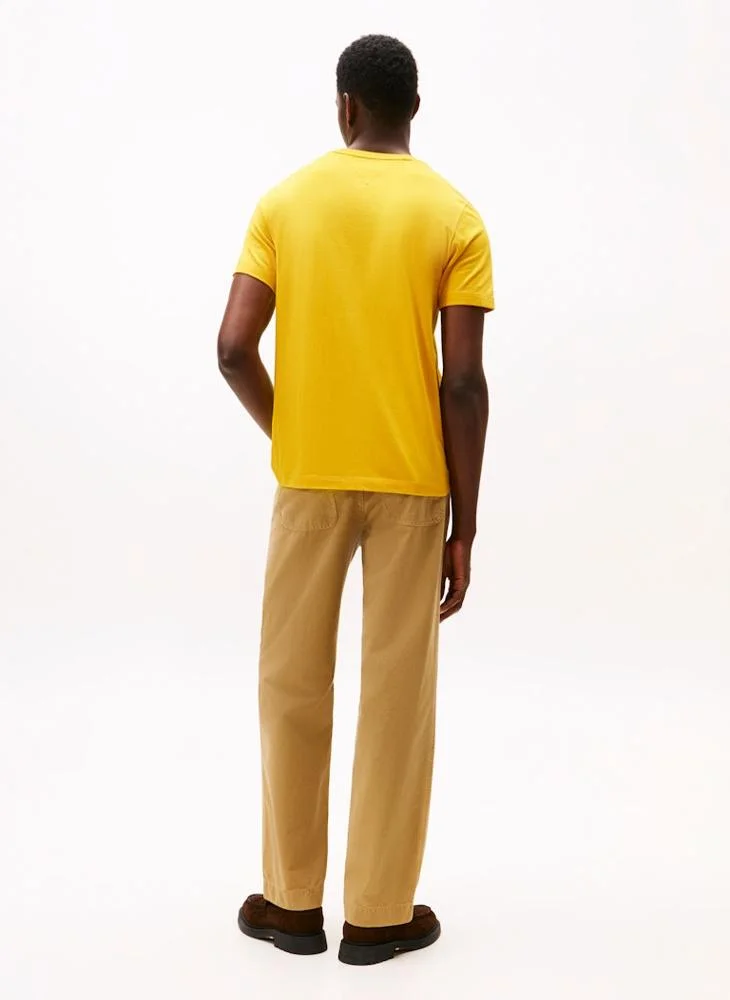 تومي هيلفيغر Flag Embroidery Crew Neck T-Shirt