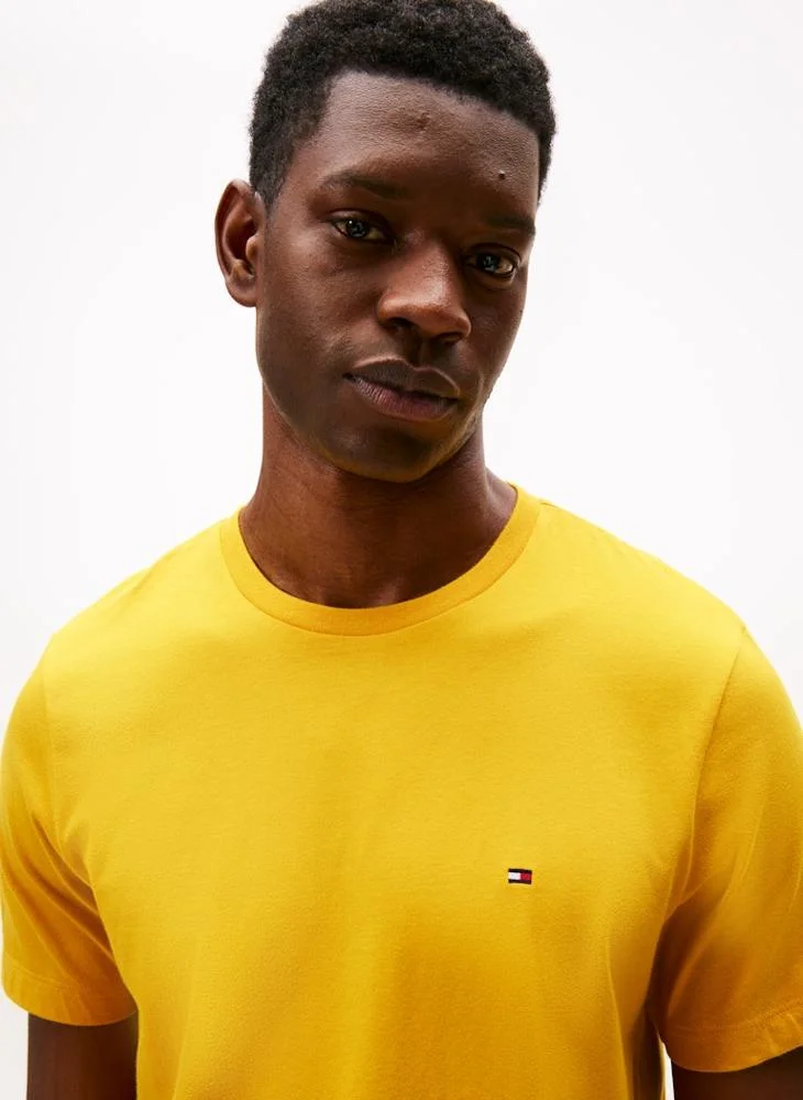 TOMMY HILFIGER Flag Embroidery Crew Neck T-Shirt