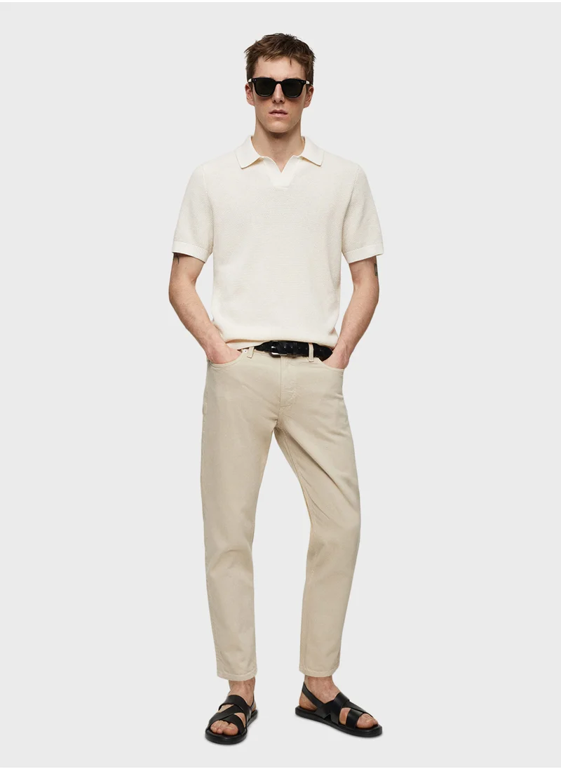Mango Man Granita Short Sleeve Polo Shirt