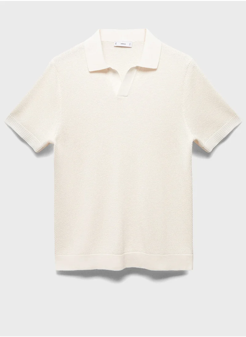 Mango Man Granita Short Sleeve Polo Shirt