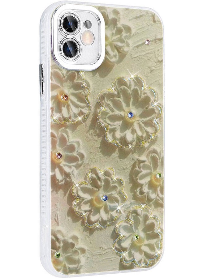 Voyo iPhone 11 Shiny Stone Fancy Floral Patterned Case  - Image 2