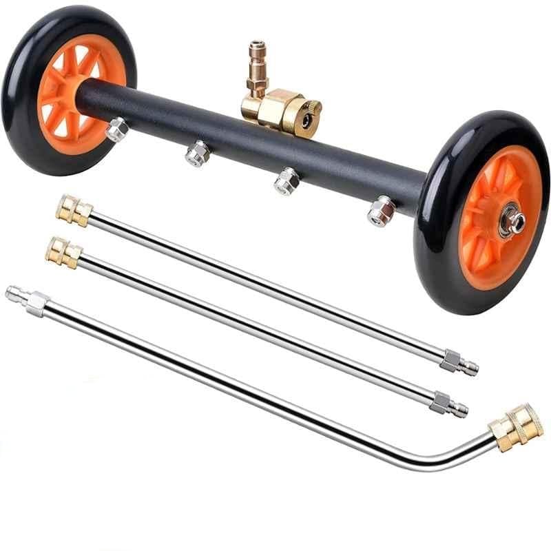 Shakti Technology DP-32 16 Inch Dual-Function Undercarriage Cleaner, Surface Cleaner for Pressure Washer, Underbody Car Wash Water Broom with 2 Piece Extension Wand and 90 Degree Angled Wand - Image 1