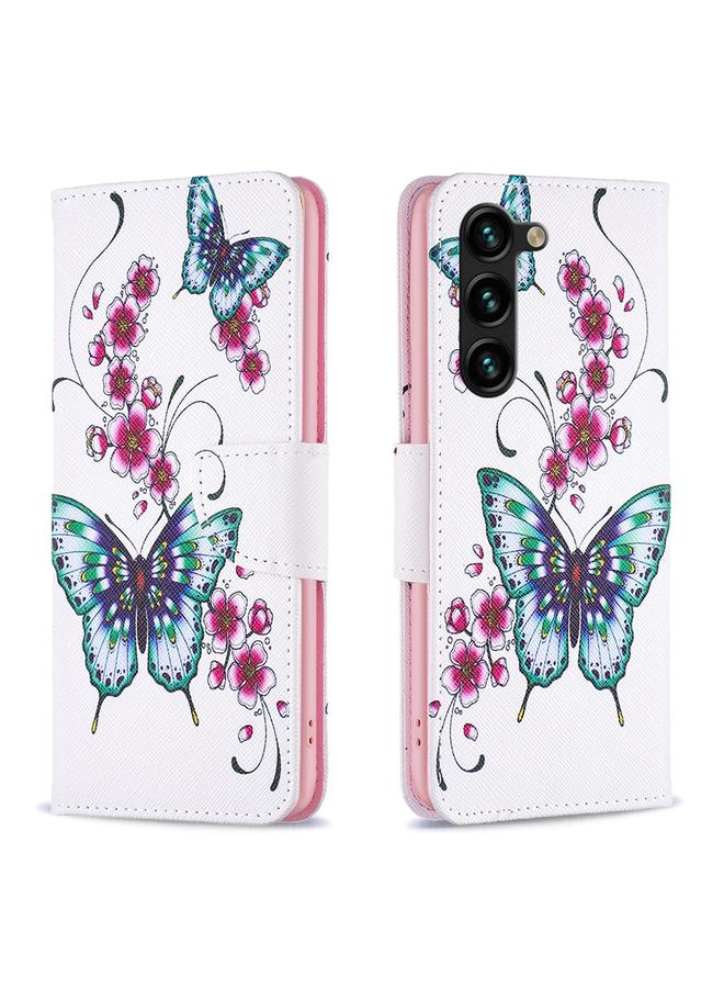 S-TOP Case For Samsung Galaxy S25+ 5G Colored Drawing Pattern Leather Phone Case