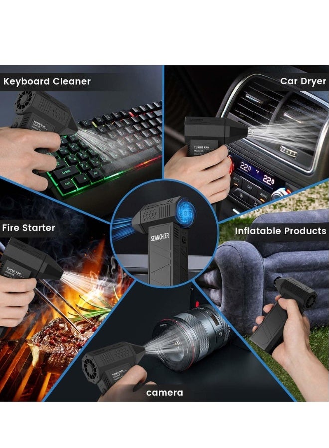 Beauenty Air Duster - 130000RPM Compressed Air Duster，3 Gear Adjustable Jet Dry Blower can Reusable Can for Computer Keyboard,Outdoors,Car,Home. - Image 2