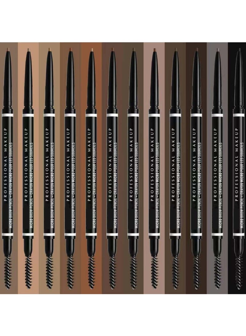Huitich Micro Eyebrow Pencil Double-Ended Ultra-Fine Black Pencil - Image 2