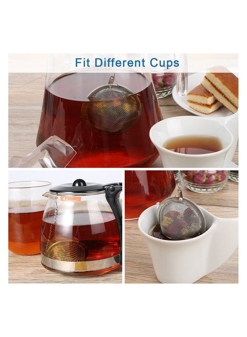 2PCS Stainless Steel Mesh Tea Infuser, 2.1 Inch Tea Ball Tea Strainer Tea Diffuser Tea Steeper for Filtering Tea  - Image 5