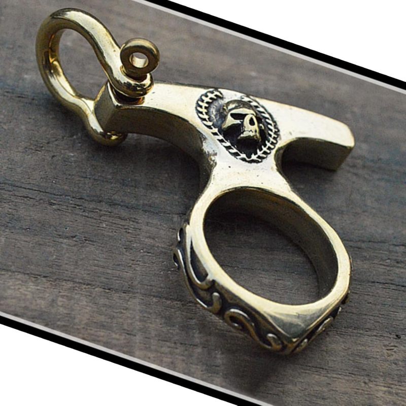 Vintage Brass Keychain: Zinc Alloy & Hardened Steel, 85% Larger Storage - 4-Digit High-Security Dial, Weather-Ready Design for Edc, Outdoor Enthusiasts & Diyers - Image 5