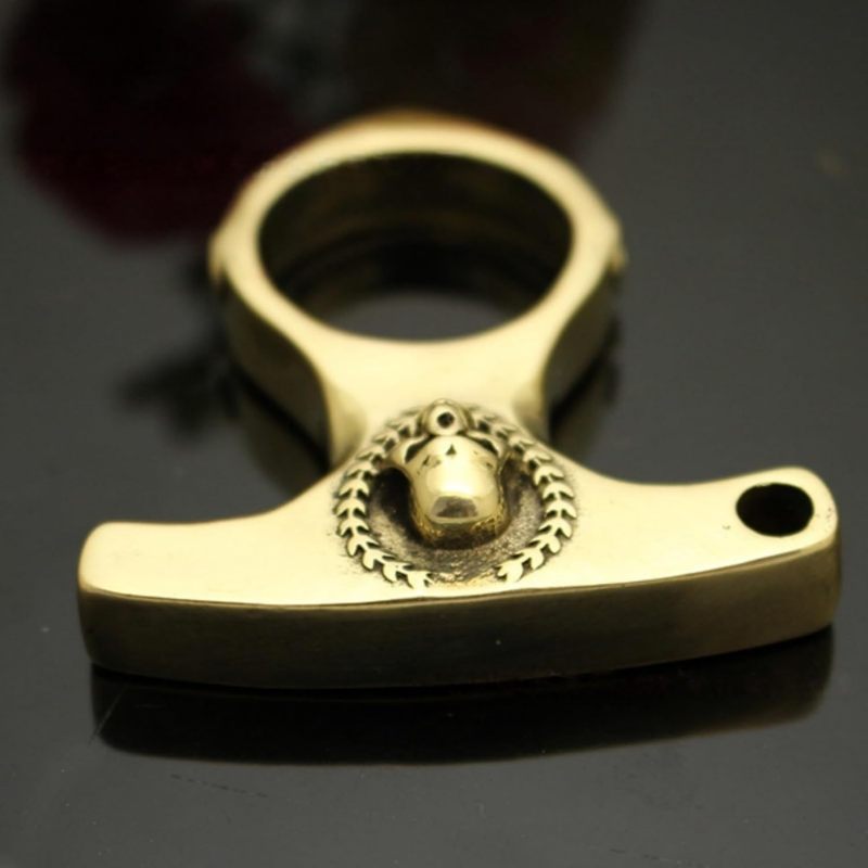 Vintage Brass Keychain: Zinc Alloy & Hardened Steel, 85% Larger Storage - 4-Digit High-Security Dial, Weather-Ready Design for Edc, Outdoor Enthusiasts & Diyers - Image 3