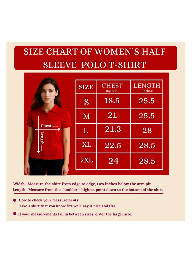 برينت شوب فور مي مجموعة مكونة من 10 قطع من تيشيرت بولو الجولف للسيدات ذو المقاس العادي من القطن الخالص بأكمام قصيرة 220 جرام في المتر المربع الألوان الأساسية - Image 3