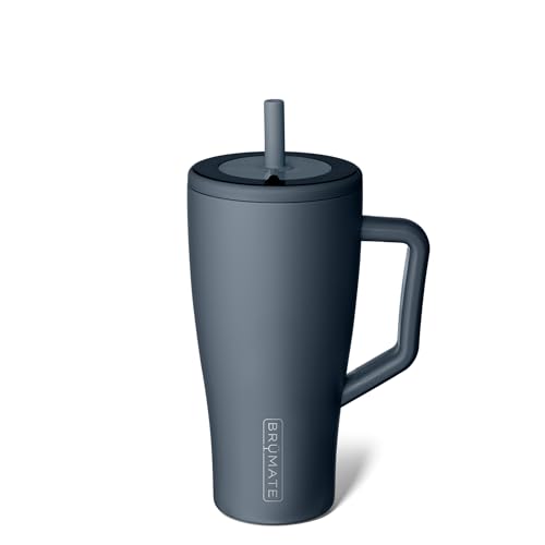 BrMate Era 30 oz Tumbler with Handle and Straw  100 Leakproof Insulated Tumbler with Lid and Straw  Made of Stainless Steel  Cup Holder Friendly Base  30oz Nightfall Blue