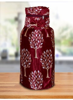 KANUSHI KANUSHI Industries Washable Cotton 1 Pcs Lpg Gas Cylinder Cover 1 Pcs MicrowaveOven Cover CYLMicroMaroonTree  - Image 3