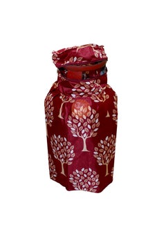 KANUSHI KANUSHI Industries Washable Cotton 1 Pcs Lpg Gas Cylinder Cover 1 Pcs MicrowaveOven Cover CYLMicroMaroonTree  - Image 4