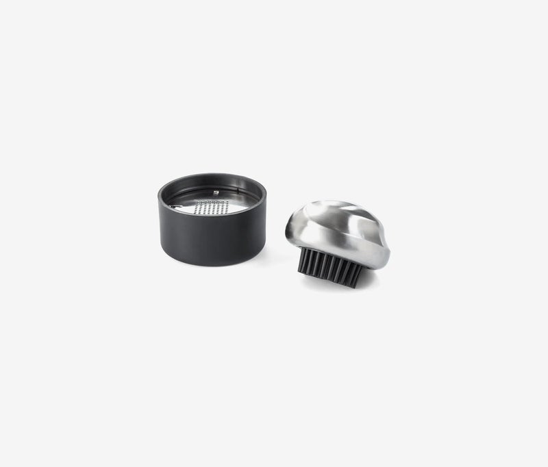 Tchibo Stainless Steel Brush with Soap Frothier, Black  - Image 3
