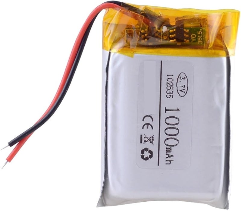 102535 3.7V 1000mAh Rechargeable Lithium Polymer Battery 5 Pcs - Image 2