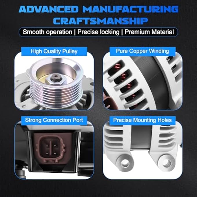 YOMALL Alternator 13980 for 2007-2011 CR-V 2.4L, for 2006-2011 Civic 2.0L, for 2003-2007 Accord 2.4L, 2003-2011 Element 2.4L, for 2004-2008 TSX 2.4L, for 2004-2008 TSX 2.4L, for 2006-2008 CSX 2.0L - Image 4