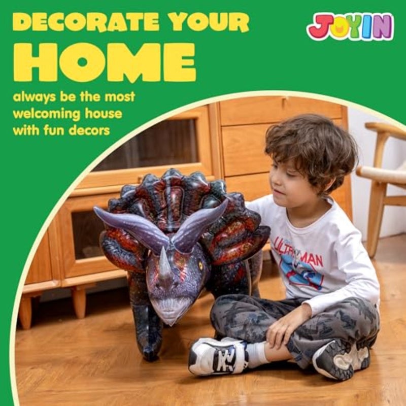 Triceratops Inflatable Dinosaur Toy for Pool Party Decoration Birthday Party Gift Adults - Image 5