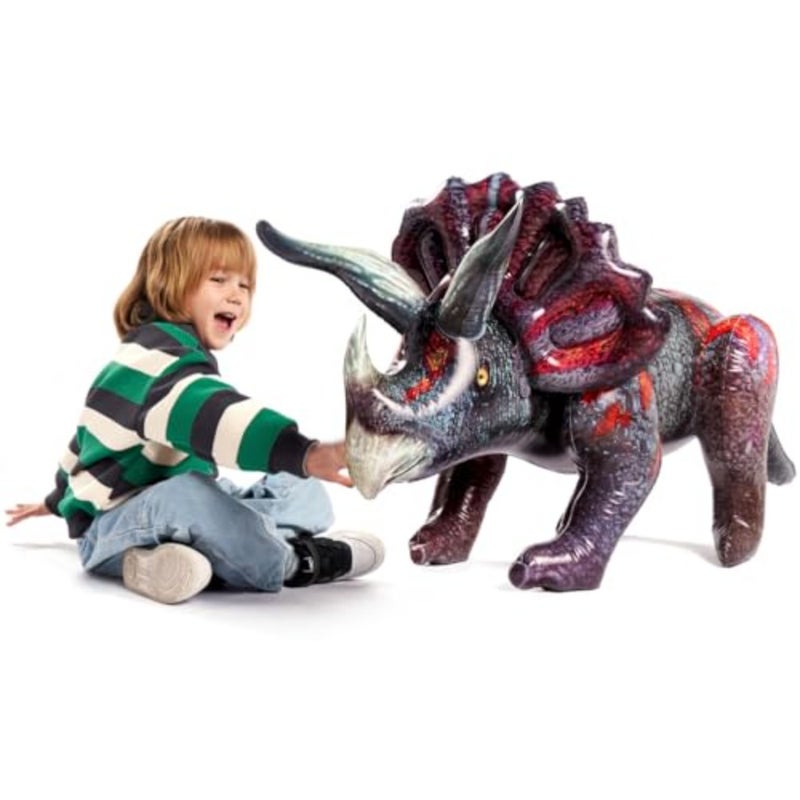 Triceratops Inflatable Dinosaur Toy for Pool Party Decoration Birthday Party Gift Adults - Image 1