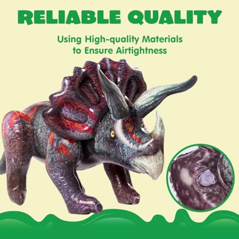 Triceratops Inflatable Dinosaur Toy for Pool Party Decoration Birthday Party Gift Adults - Image 3