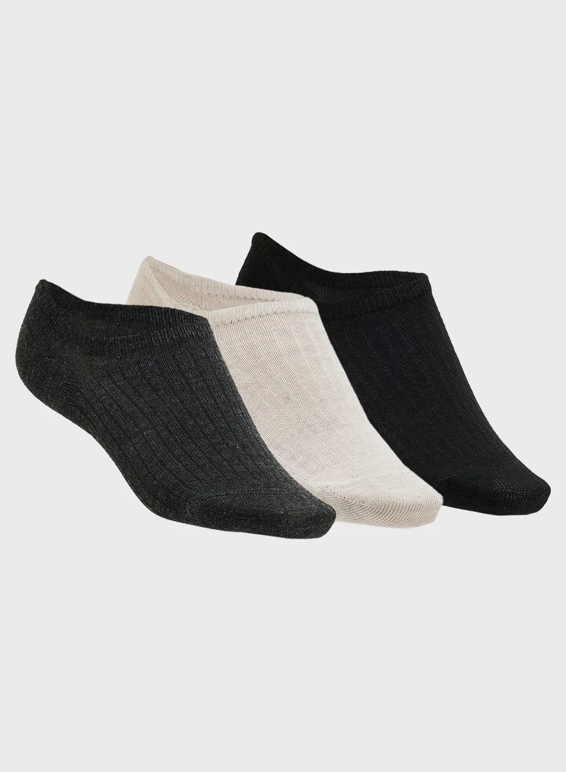 Ginger 3PK Ribbed No Show Socks