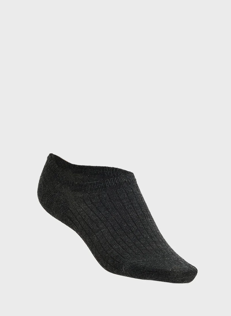 Ginger 3PK Ribbed No Show Socks