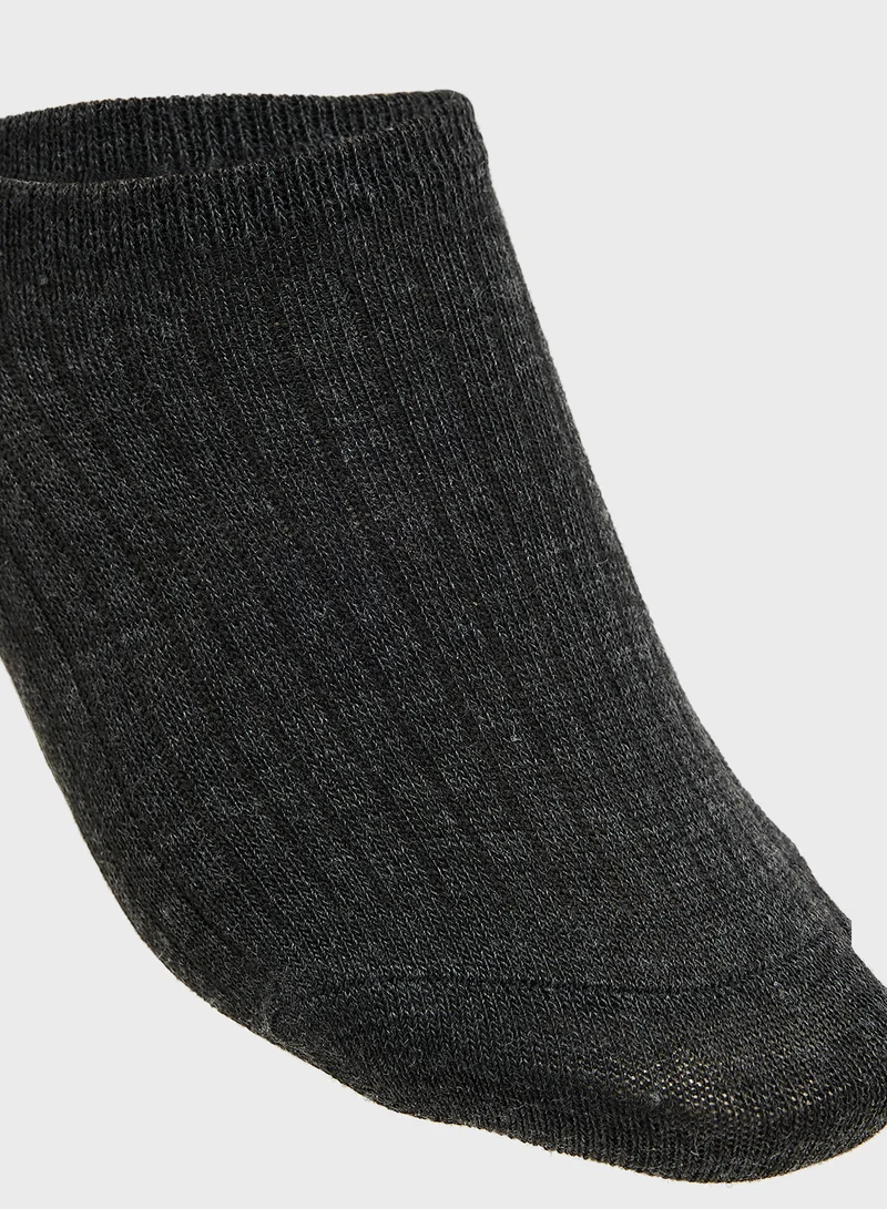 Ginger 3PK Ribbed No Show Socks