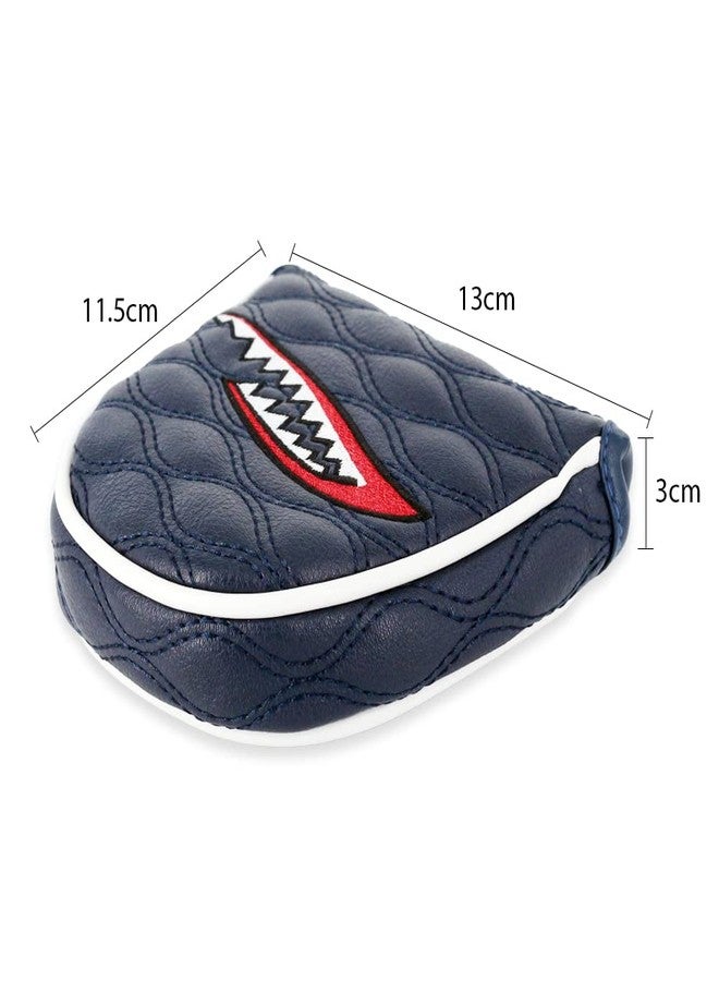 PINMEI Putter Cover Mallet Putter Head Cover Shark Synthetic Leather Magnetic Closure for Scotty Cameron Taylormade Odyssey Titleist Ping Callaway Fits Men Women Golfer - Image 2