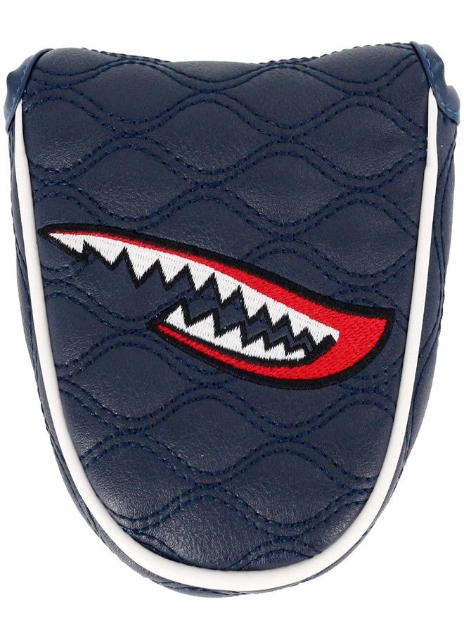 PINMEI Putter Cover Mallet Putter Head Cover Shark Synthetic Leather Magnetic Closure for Scotty Cameron Taylormade Odyssey Titleist Ping Callaway Fits Men Women Golfer - Image 1