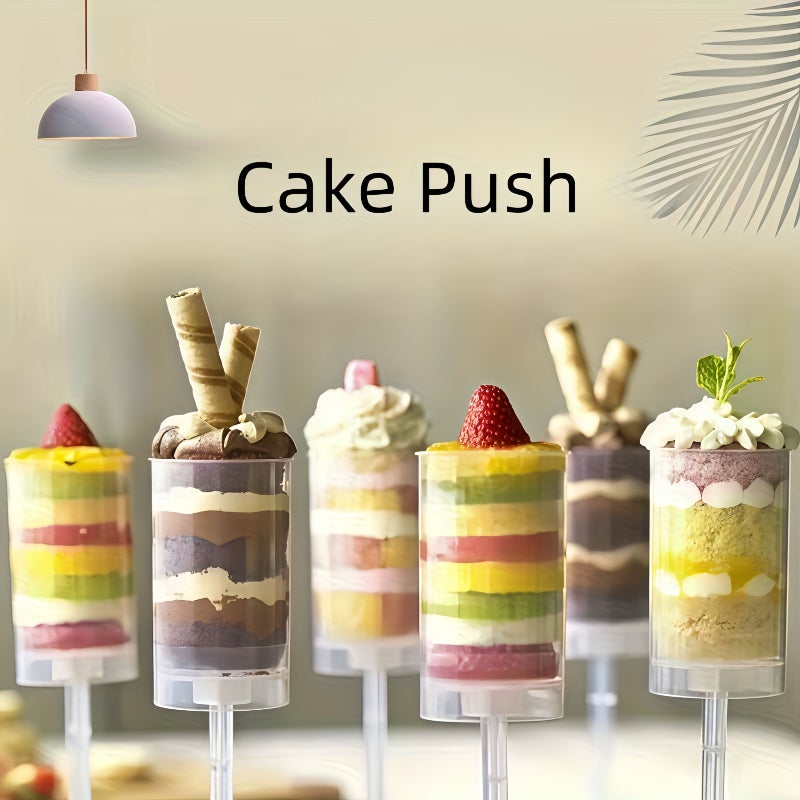 12 Pcs Transparent Cake Mousse Molds Creative Baking Tools Party Supplies Hand Squeezing Fun Shape Molds For Birthday Picnic Graduation Restaurant Catering - Image 4
