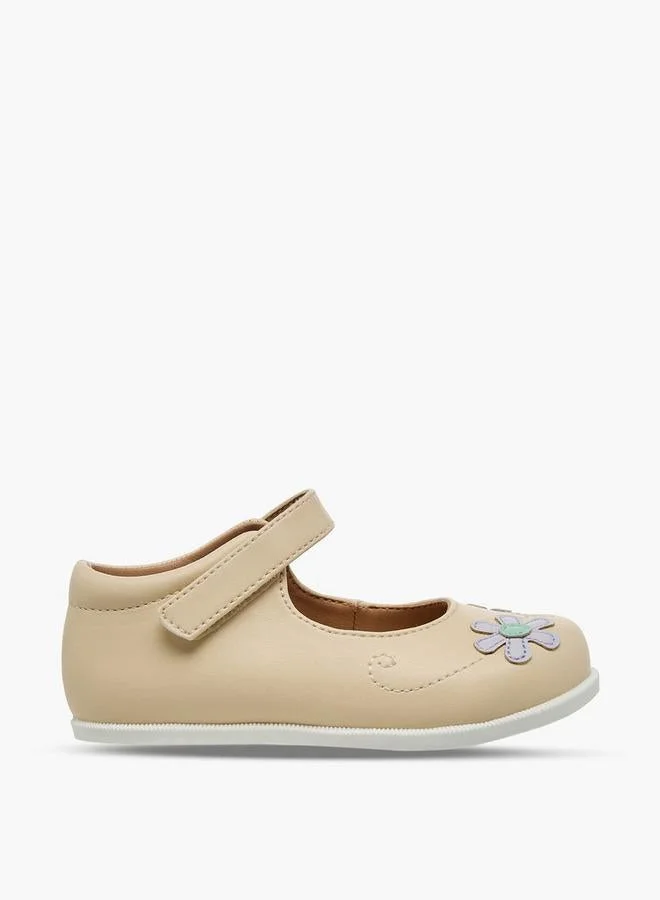 Barefeet Girls Floral Embroidered Mary Jane Shoes