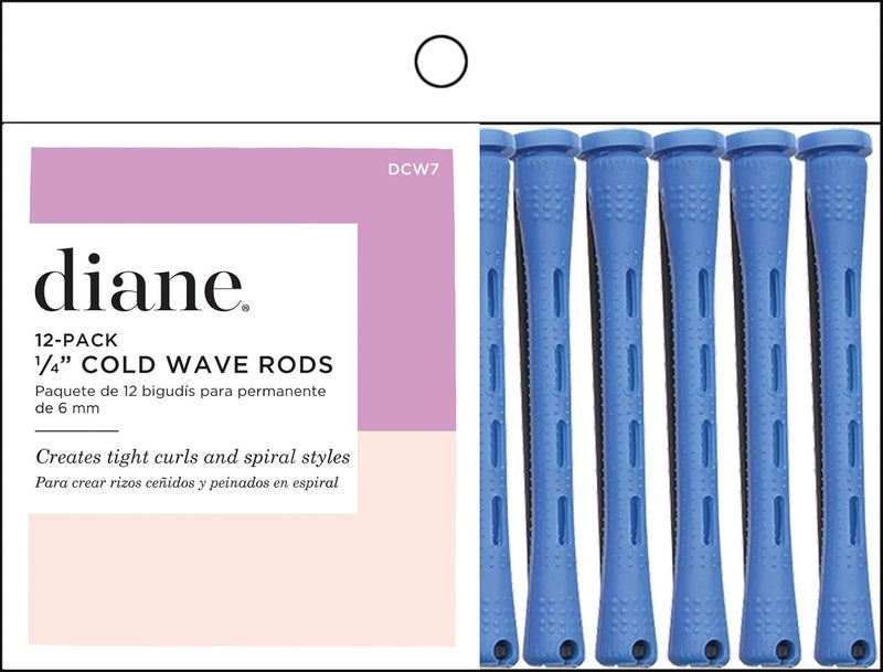 Diane Cold Wave Rods Set of 12 - Blue 1/4" - Image 2
