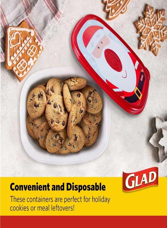 GladWare Holiday Food Storage Containers with Reversible Gift Tags, 3 Count Large Rectangular Containers & Lids, 64oz | Microwave-Safe, Freezer-Safe, Dishwasher-Safe - Image 4