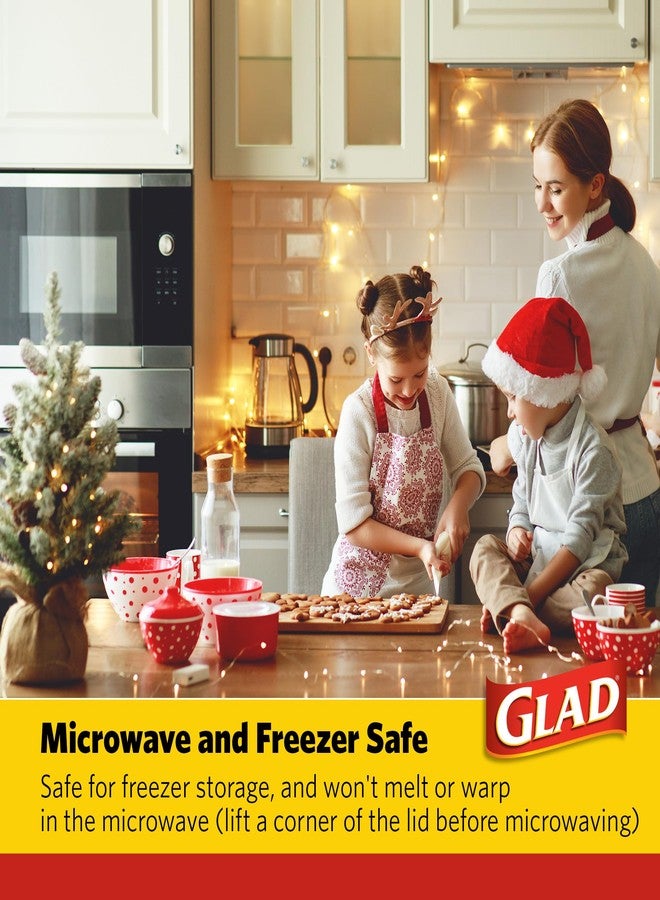 GladWare Holiday Food Storage Containers with Reversible Gift Tags, 3 Count Large Rectangular Containers & Lids, 64oz | Microwave-Safe, Freezer-Safe, Dishwasher-Safe - Image 5