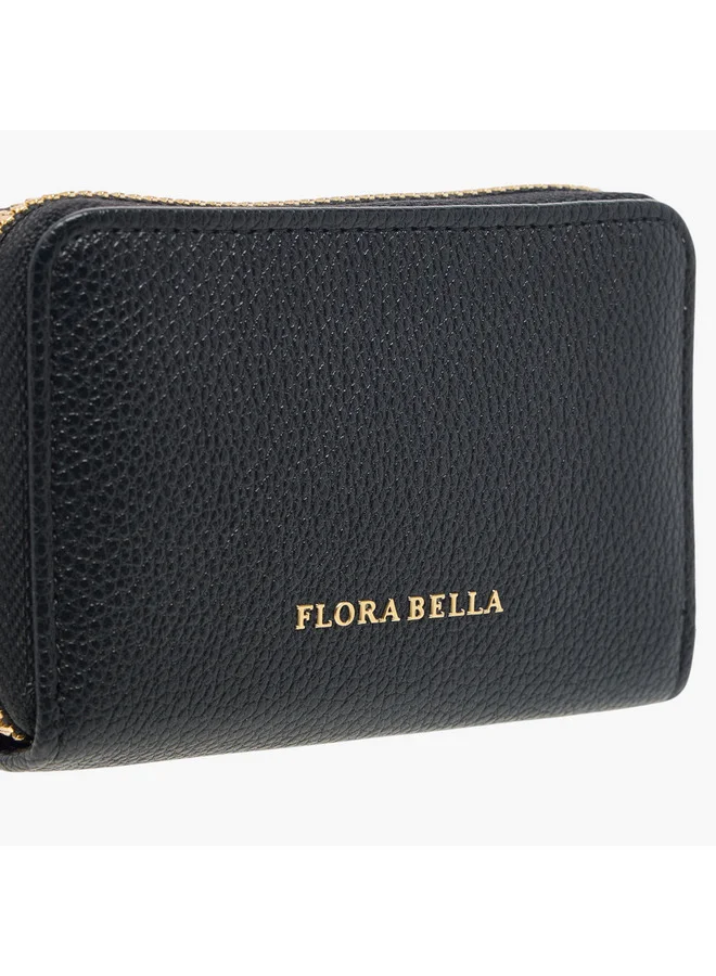 Flora Bella By Shoexpress Women's Textured Wallet with Zip Closure