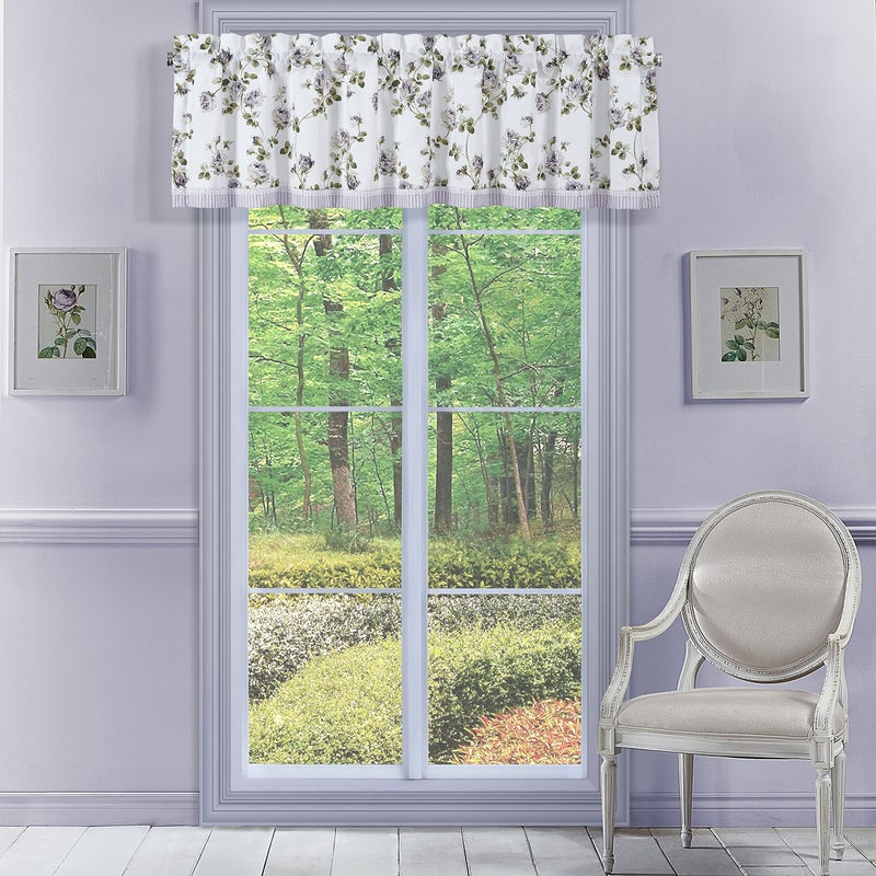 Overstock Five Queens Court Rosemary Lilac Window Straight Valance, Lilac, 72X17 - Image 2