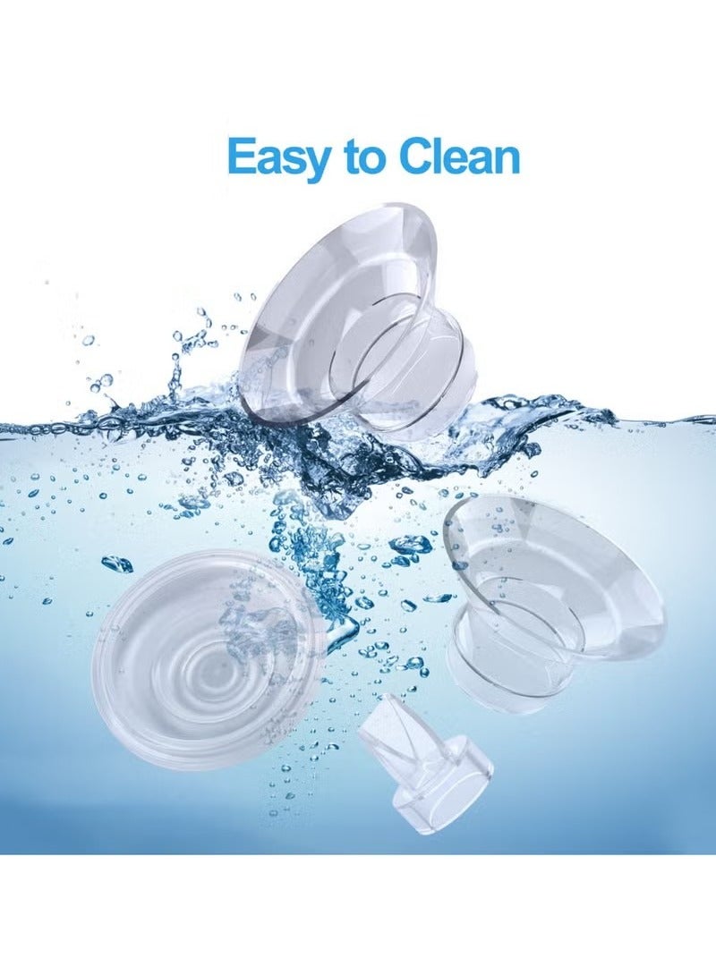 9 حزمة من إدخالات مضخة حليب الثدي 13/15/17/19/21 مم متوافقة مع مضخة الثدي القابلة للارتداء من مومكوزي، مناسبة لأغطية TSRETE/Spectra/Medela 24 مم، تشمل حجاب سيليكون وصمام منقار البط - Image 5