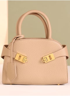 Haute Sauce Solid Magnet Lock Regular Vegan Leather Hand Bag For Women  - Image 1