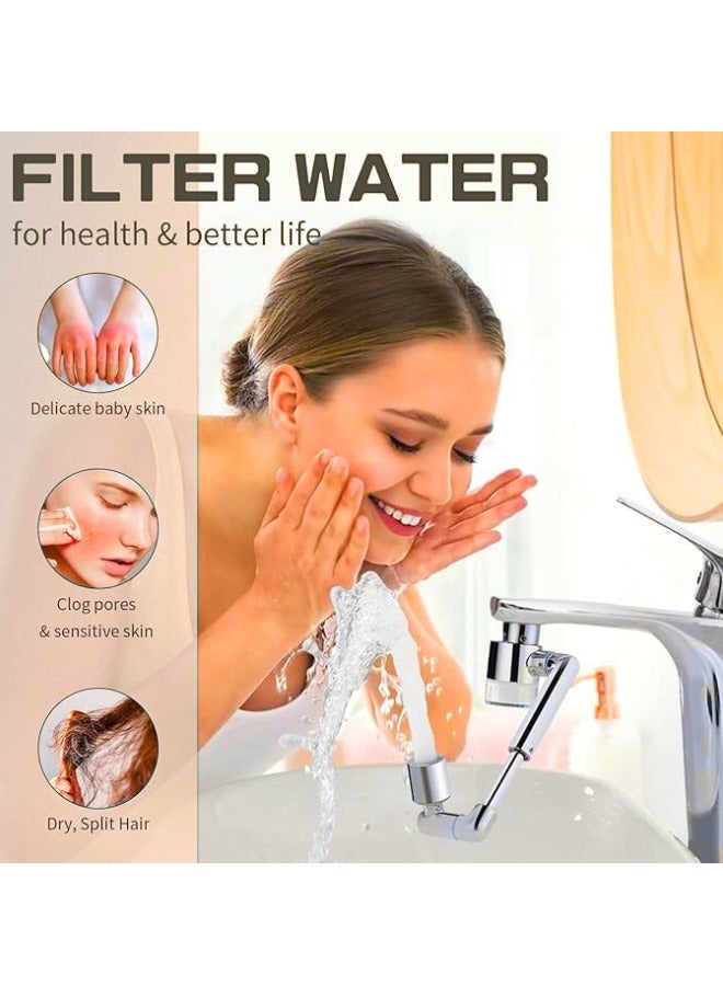 Chase Up Carbon-Fiber Faucet Extender Aerator-Water-Filter - 4pcs 1um Micro-Porous Chlorine Purifier, High Density Sediment Filtration, 1”(D)*1.47”(H) Filtered Cartridge for Swivel Aerator - Image 3