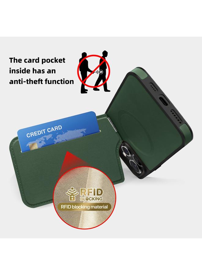 زبون حافظة لهاتف iPhone 12 Pro مزودة بغطاء للرأس وحقيبة بطاقات وحافظة هاتف MagSafe - Image 3