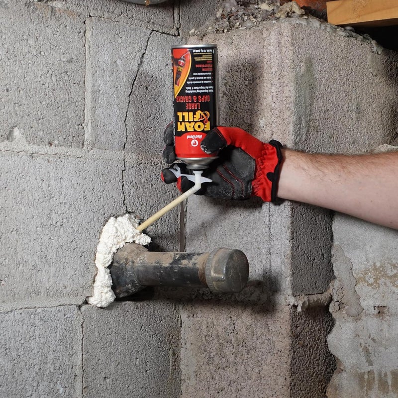 Red Devil 0909 Spray Foam, Fill Large Gaps & Cracks Expanding Insulation Polyurethane Foam Sealant, 12 Oz, Off White - Image 5