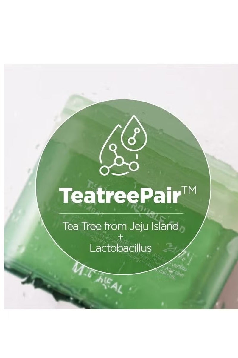 MEDIHEAL Teatree Trouble Facial Toner Pads with Tea Tree & Lactobacillus - Soothing Cotton Pads for Sensitive & Acne Prone Skin - Vegan Face Gauze, 100 Pads - Image 3