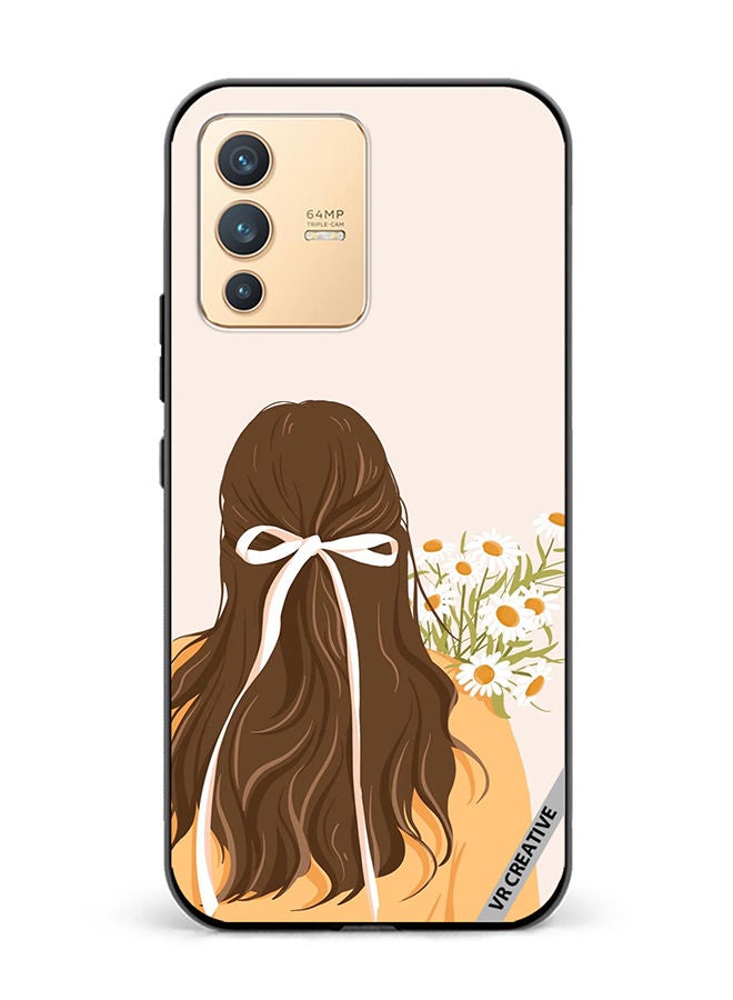 VR CREATIVE Protective Case Cover For Vivo V23 5G Girl Design Multicolour - Image 1