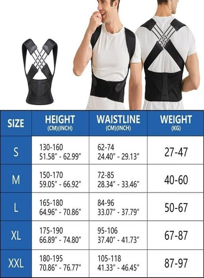 Posture Corrector Back Brace | Black | Adjustable Shoulder Support Belt for Men & Women | Spine Alignment | POSTURE X Cross Belt - Image 5