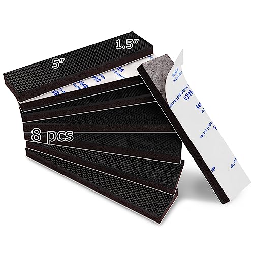 PremiFix Rectangle Non Slip Furniture Pads 8 Pieces 1.5x5 inch, Anti Slip Rubber Furniture Pads, Furniture Grippers for Hardwood Floors, Rubber Furniture Feet - Image 2