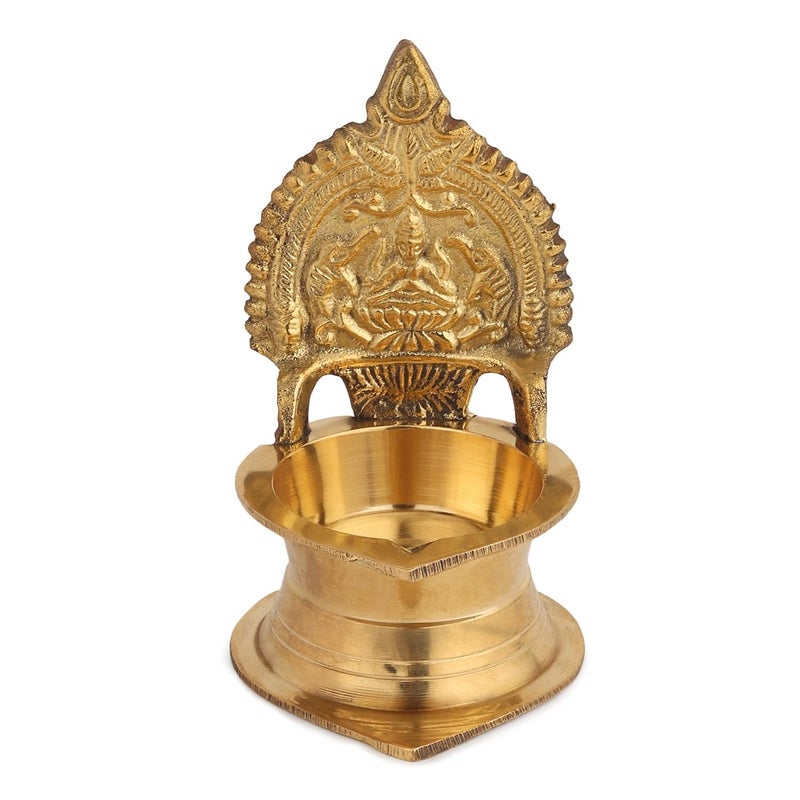 DOKCHAN Kamakshi Devi Brass Oil Deepam/Diya for Pooja|Mandir| Diwali Festival Decoration Brass Table Diya (1, 9cm) - Image 5