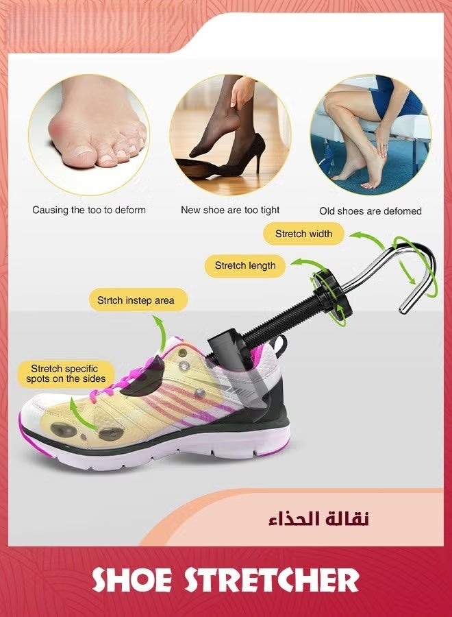 ,زوج 1 قابل للتعديل بوت Widener مع قرن الأحذية وحقيبة التخزين,بوت ستريترز للأقدام السميكة للرجال والنساء,الأصفر - Image 3